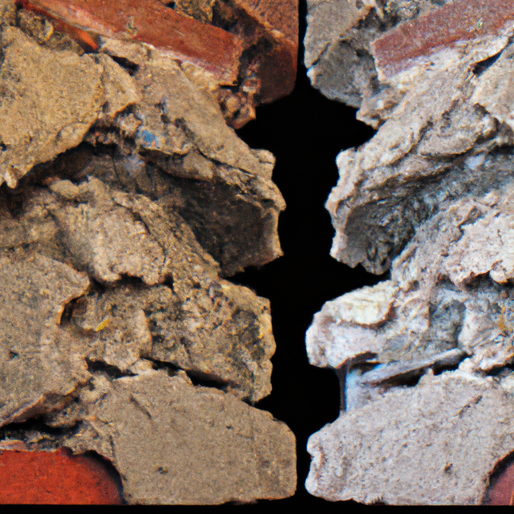 Before and after creosote removal in a chimney flue
